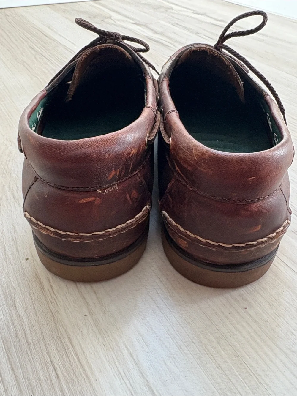 Thom McAn Men's Chocolate Brown Leather Boat shoes